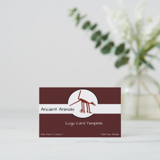 ジオグリフペルー古代アニマルロゴ 名刺 (スタンド正面)