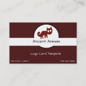 ジオグリフペルー赤キツネ猫ロゴ 名刺 (正面)