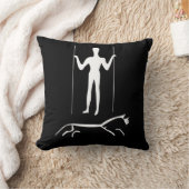 ジオグリフロングマンエンシェントアートウフィントンホワイトホース クッション (ブランケット)