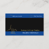 ジオグリフ古代の動物金ゴールドロゴ 名刺 (正面)