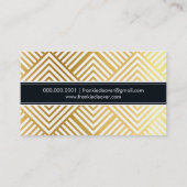 ジオダイヤモダンモンド模様トレンディーシンプル金ゴールド箔 名刺 (裏面)