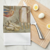 ジオットによるイエス・キリストの出生 キッチンタオル (四つ折り)