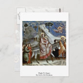 ジオットディボンドンによるエジプトへのフライト ポストカード (正面/裏面)