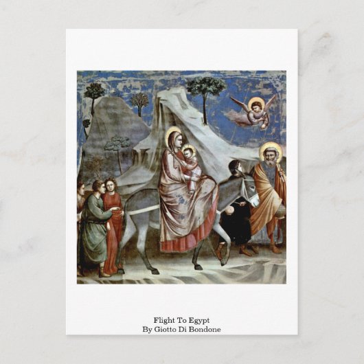 ジオットディボンドンによるエジプトへのフライト ポストカード (正面)