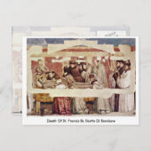 ジオットディ・ボンドンによる聖フランシスの死 ポストカード (正面/裏面)