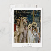 ジオット・ディ・ボンドンによる子供の崇拝 ポストカード (正面/裏面)