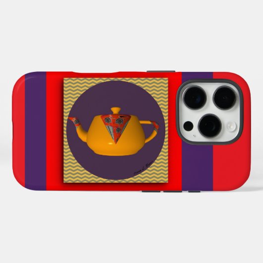 ジオティーポット縁どハート Case-Mate iPhoneケース (裏面 (横))