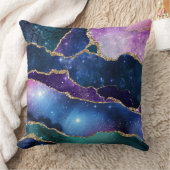 ジオデスと銀河系青い紫のピンクグリーン クッション (ブランケット)