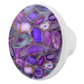 ジオデス結晶パターン – 紫と紫 セラミックノブ (右)