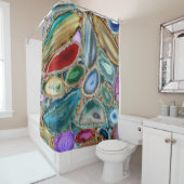 ジオデス結晶パ数々のターン – 色 シャワーカーテン (インサイチュ)