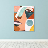 ジオハーフ顔 キャンバスプリント (インサイチュ (ウッドフロア))