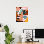 ジオハーフ顔 ポスター (ホームオフィス)