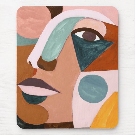 ジオハーフ顔 マウスパッド (正面)