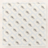 ジオパターン ダブル ティーポット ガラスコースター (正面)