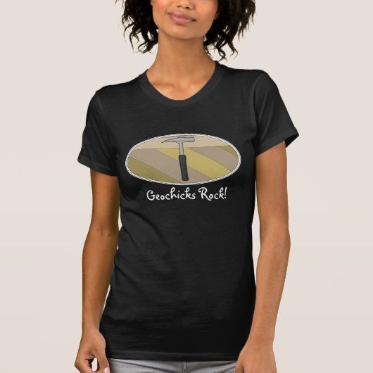 ジオヒックス・ロック！地質学 Tシャツ (正面)
