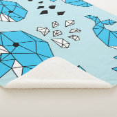 ジオフィッククジラ：かわいいシームレスパターン シェルパブランケット (3/4)