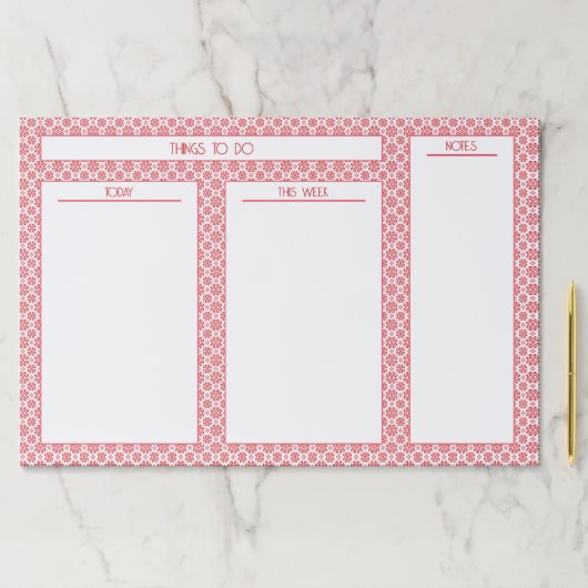 ジオフローラレッドとピンク大きなティアウェイ紙パッド ペーパーパッド (インサイチュ)