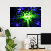 ジオマシー（緑） ポスター (ホームオフィス)