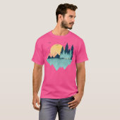ジオメトおもしろいリ山抽象芸術ジオメトリ屋外 Tシャツ (正面フル)