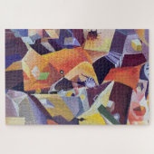 ジオメトはっきりしたリウェットカラー抽象芸術シェイプ ジグソーパズル (横)