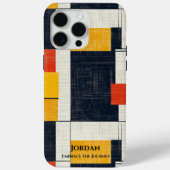 ジオメトはっきりしたリグリッド – 赤、黄、および黒 Case-Mate iPhoneケース (裏面)