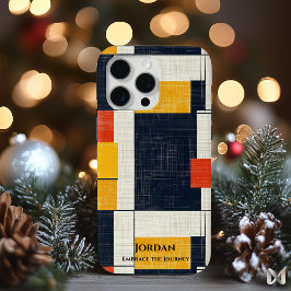 ジオメトはっきりしたリグリッド – 赤、黄、および黒 iPhone 15 PRO MAXケース