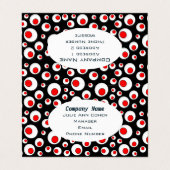 ジオメトはっきりしたリ抽象芸術の円(黒の場合は赤) 名刺 (外部フラット)