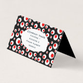 ジオメトはっきりしたリ抽象芸術の円(黒の場合は赤) 名刺 (裏面)