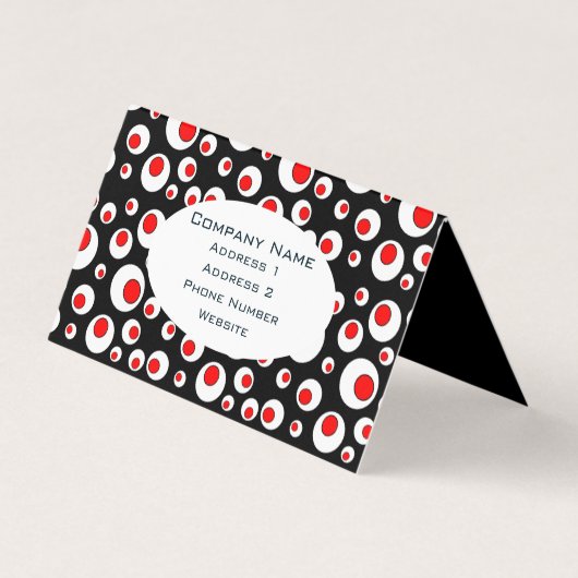 ジオメトはっきりしたリ抽象芸術の円(黒の場合は赤) 名刺 (裏面)