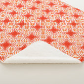 ジオメトはっきりしたリ赤とオレンジのパターンブランケット シェルパブランケット (3/4)