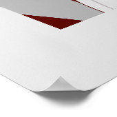 ジオメトはっきりしたリ赤とグレーの抽象芸術 ポスター (角)