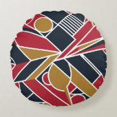 ジオメトはっきりしたリ – 枕 – ベッドルームモダンデコール ラウンドクッション (正面)