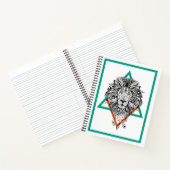 ジオメトアステカリライオンポートレート ノートブック (内部)