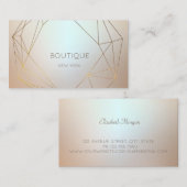 ジオメトエレガントモダンリ、光沢 名刺 (正面/裏面)