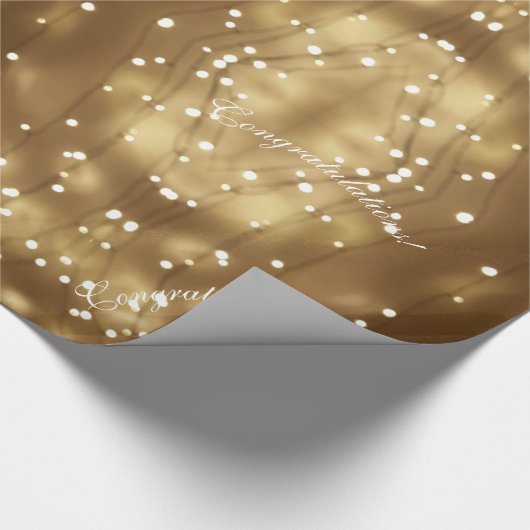 ジオメトエレガントリの光源の文字列フェスティバルパターン ラッピングペーパー (角)