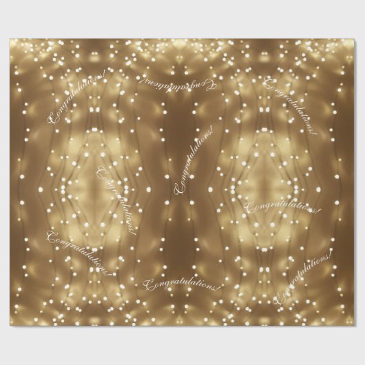 ジオメトエレガントリの光源の文字列フェスティバルパターン ラッピングペーパー (フラット)