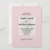 ジオメトエレガントリックグリーンレモンピンク 招待状 (裏面)