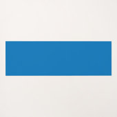 ジオメトエレガントリフローラの青と白のパターン ヨガマット (裏面(横))