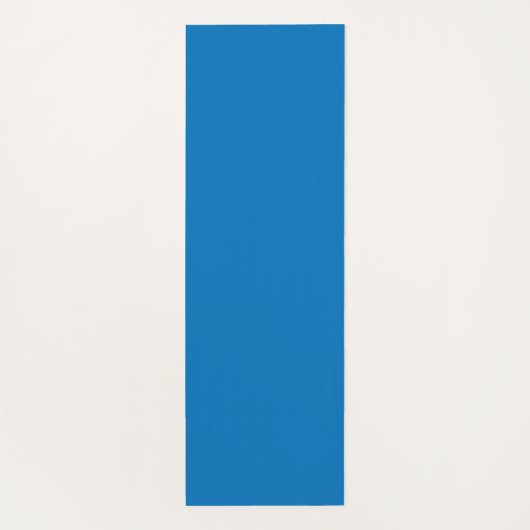 ジオメトエレガントリフローラの青と白のパターン ヨガマット (裏面)