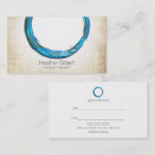 ジオメトエレガントリブルー円プロフェッショナル 予約カード (正面/裏面)