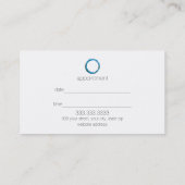 ジオメトエレガントリブルー円プロフェッショナル 予約カード (裏面)