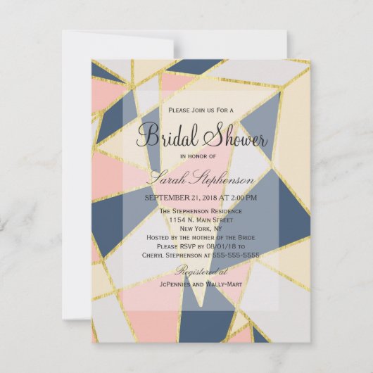 ジオメトエレガントリ三角形 招待状 (正面)