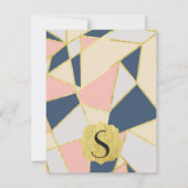 ジオメトエレガントリ三角形 招待状 (裏面)