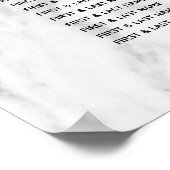 ジオメトエレガントリ大理石結婚の座席表 ポスター (角)