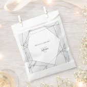 ジオメトエレガントリ大理石結婚の フェイバーバッグ (クリップ留めされた状態)