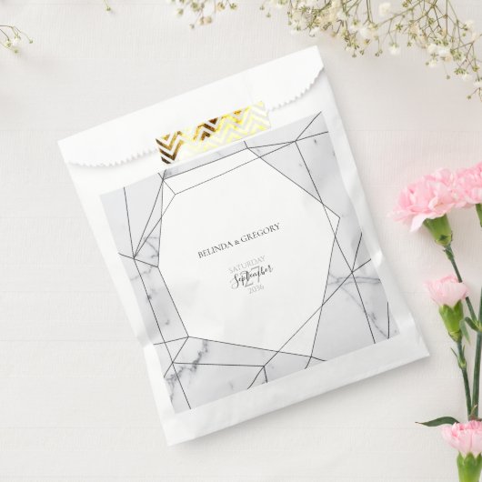 ジオメトエレガントリ大理石結婚の フェイバーバッグ (封をした状態)