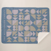 ジオメトエレガントリ形状ダスティブルーパーソナライズされた シェルパブランケット (正面(横))