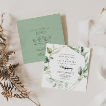 ジオメトエレガントリ金ゴールドグリーン前面と背面結婚の