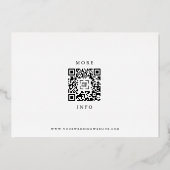 ジオメトエレガントリ金ゴールド日付の保存 箔招待状 (裏面)