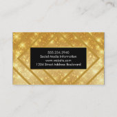ジオメトエレガントリ金ゴールド線(金ゴールド輝き) 名刺 (裏面)